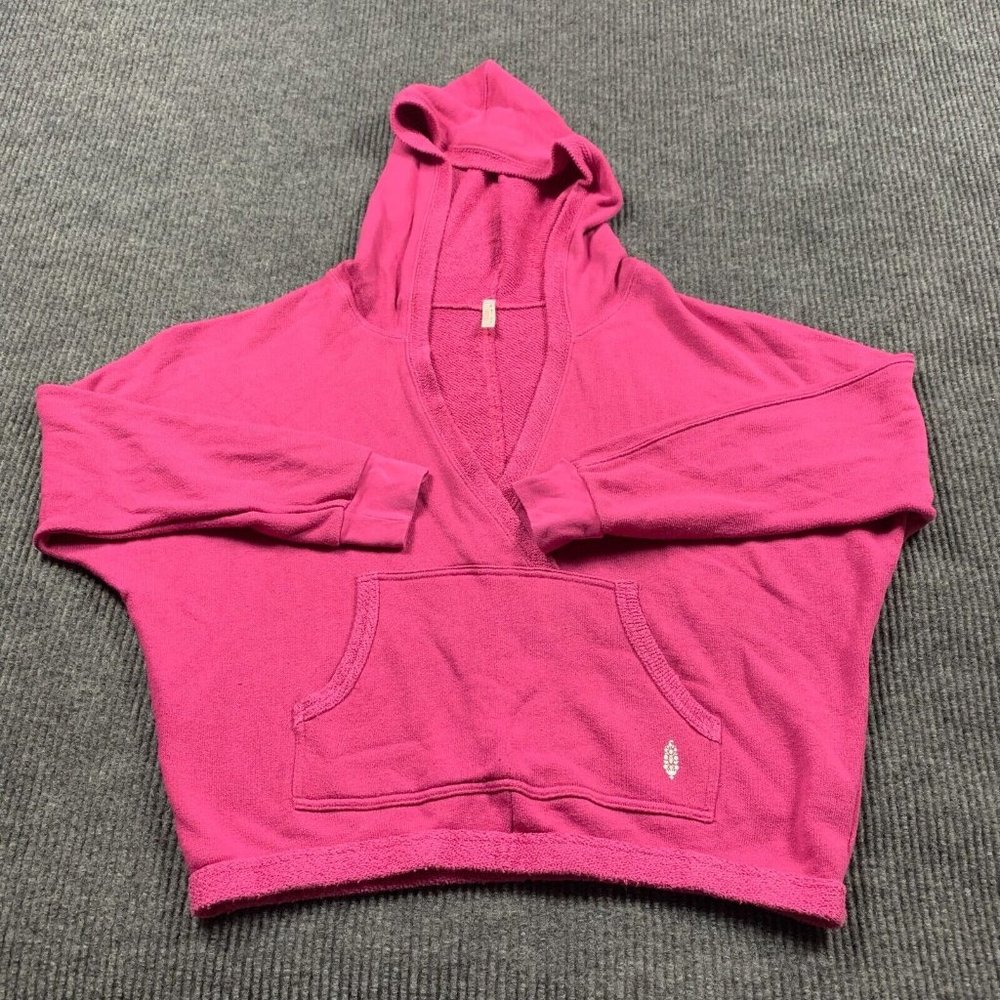 Free People FP Movement Hoodie Womens Medium M Sweatshirt Pockets Stretch Logo